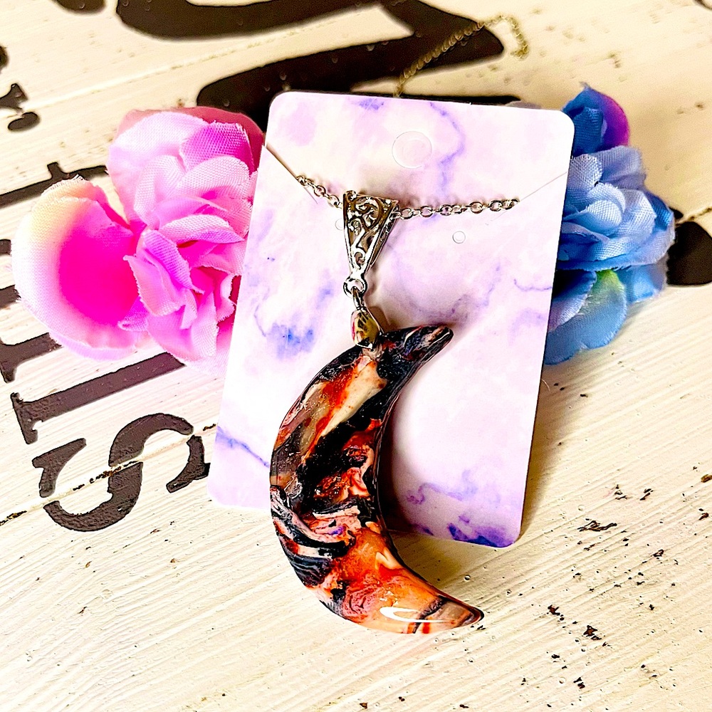 Handmade, polymer, clay necklace